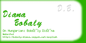 diana bobaly business card